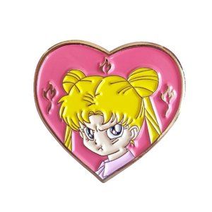 Sailor Monn Enamel Pin , Anime Brooch